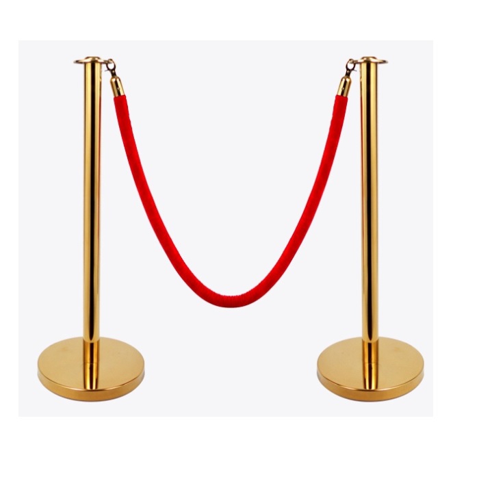 Hot Selling Rope Stanchions for Churches Flat Top Crowd Control Stanchions