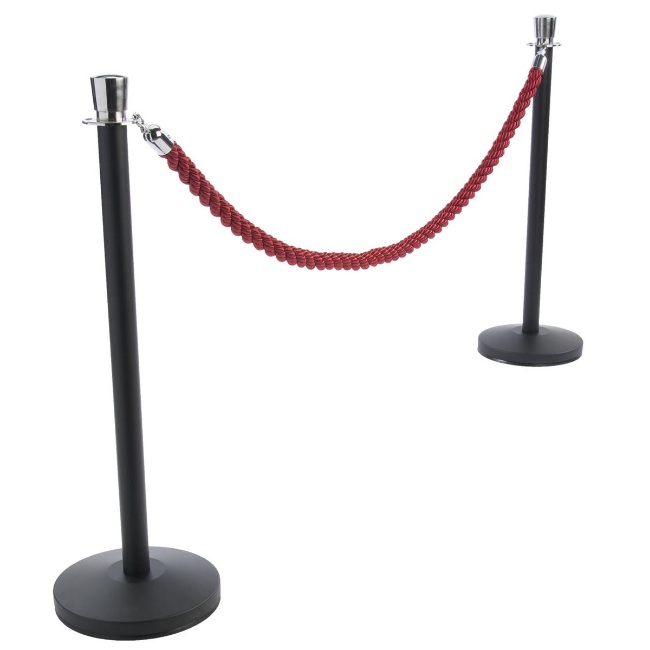 Bestseller Barrier Red Carpet Poles Stainless Steel Chrome Plated Rope Stanchions