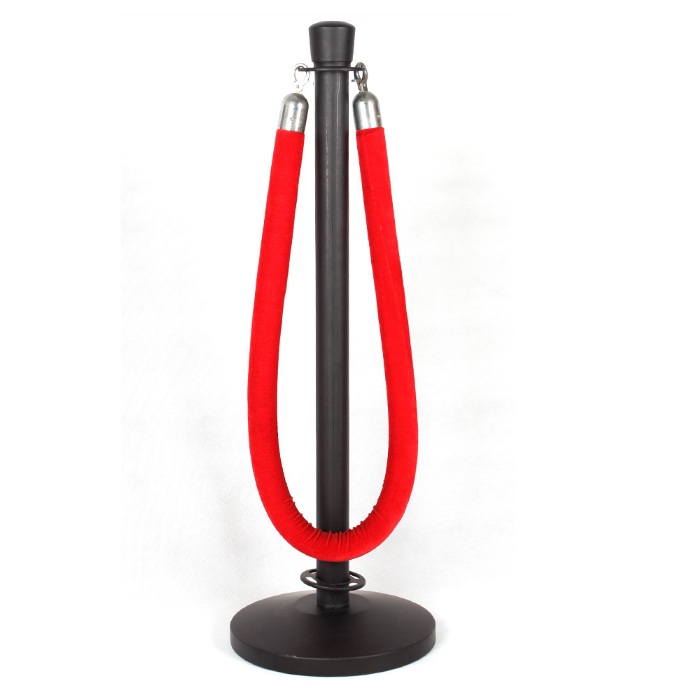 New Year Hotel Articles OEM Stainless Steel Chrome Queue Rope Barrier Crown Top