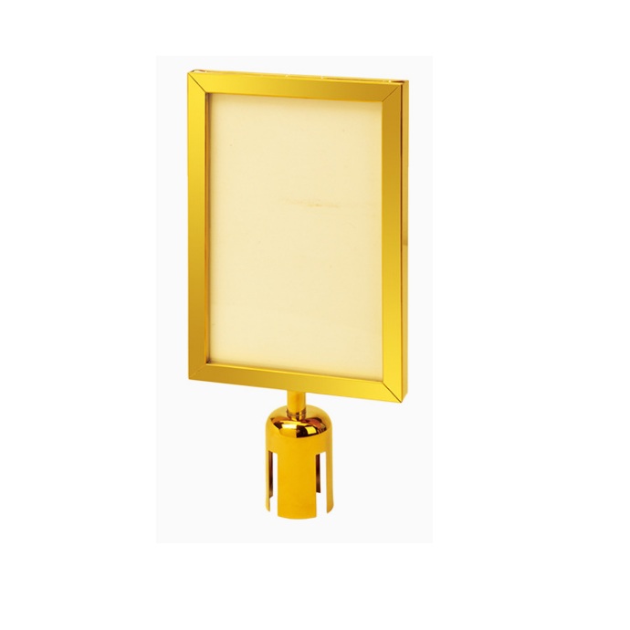 Sign Frame for Retractable Belt Stanchion Queue Barrier Bollard Post